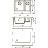 Мойка кухонная LEMARK SINARA 550.2-U грей 9910081