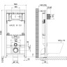 Сет: Инсталляция LEMARK PENEDA + кнопка смыва BIT чёрный матовый + унитаз GLAZER чёрный матовый 100802235